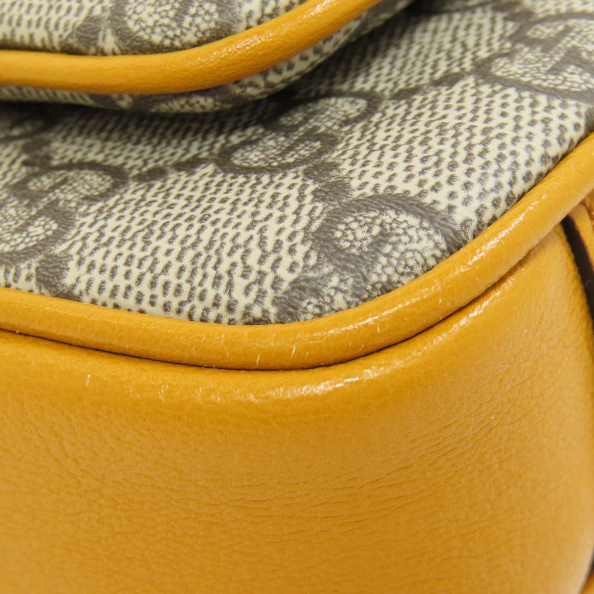 GUCCI – Brown GG Supreme PVC with Leather Trim 2-Way Handbag & Clutch