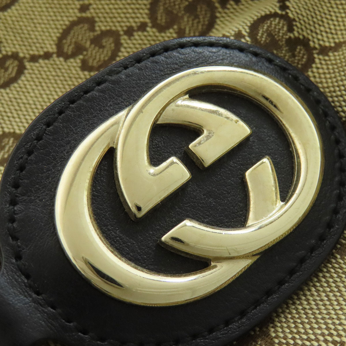 GUCCI Sukey Shoulder Bag GG Brown GG canvas with leather trim