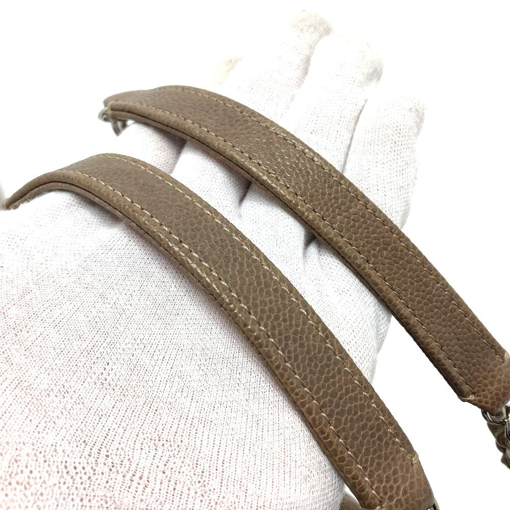 CHANEL – Mademoiselle Bowling Shoulder Bag – Brown Caviar Skin CC COCO Mark –