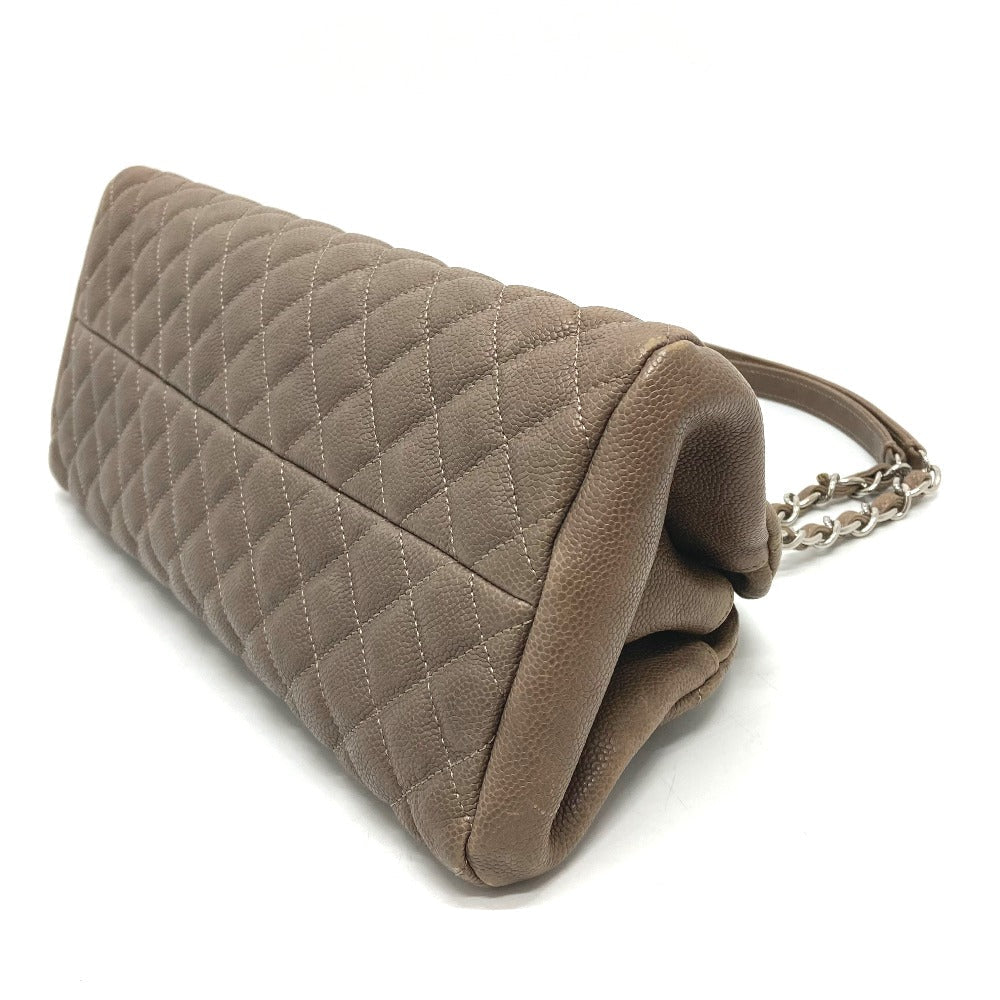 CHANEL – Mademoiselle Bowling Shoulder Bag – Brown Caviar Skin CC COCO Mark –