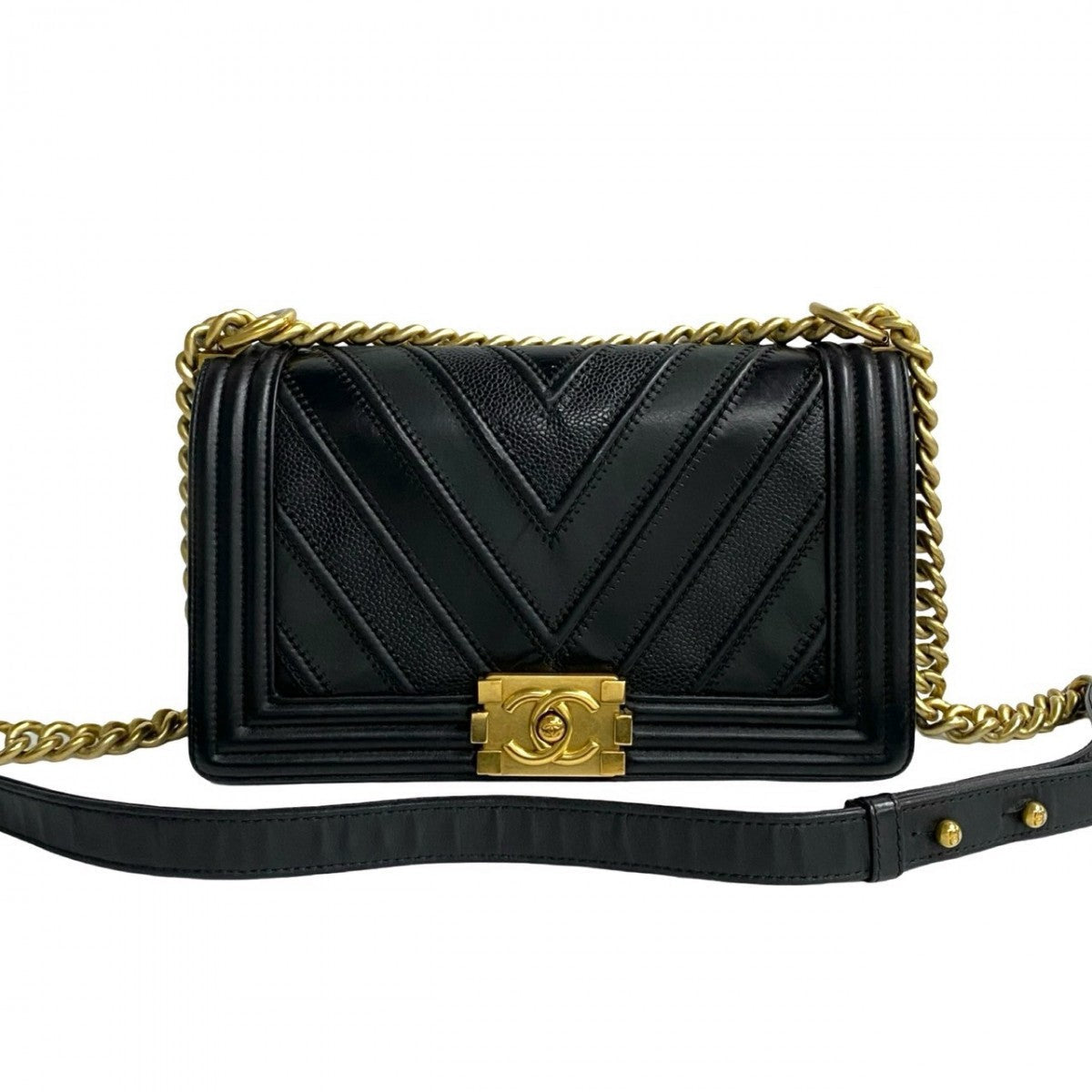 CHANEL – Black Chanel Boy Shoulder Bag
