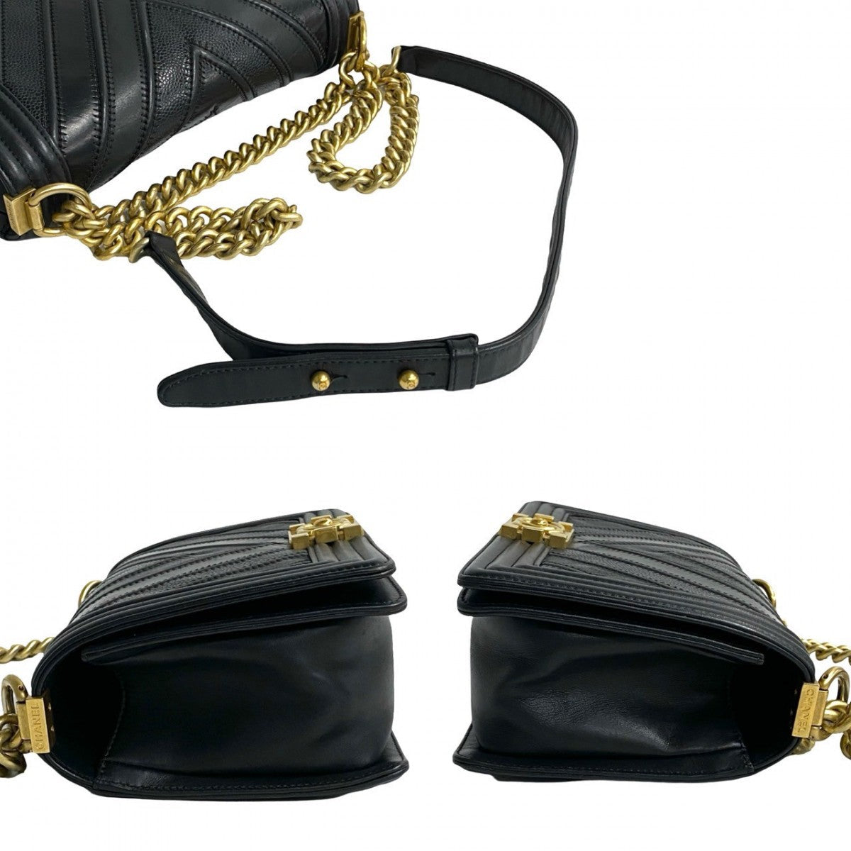 CHANEL – Black Chanel Boy Shoulder Bag