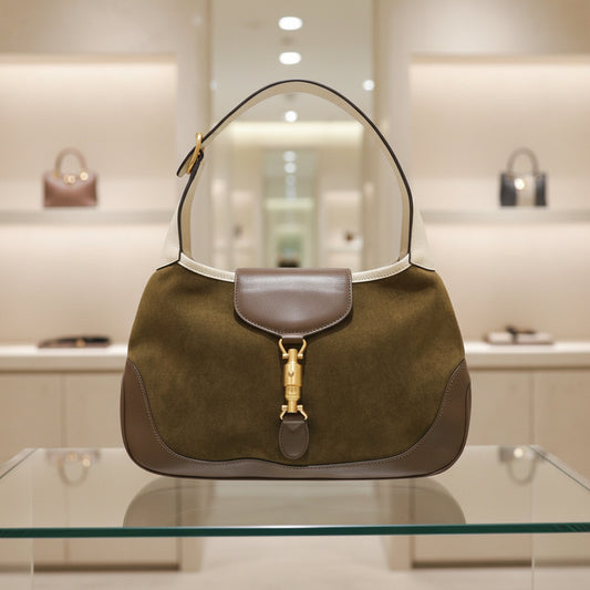 GUCCI – Jackie Shoulder Bag – Vault Vintage, Brown Suede & Leather