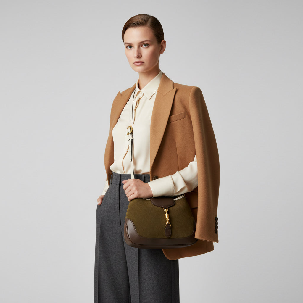 GUCCI – Jackie Shoulder Bag – Vault Vintage, Brown Suede & Leather