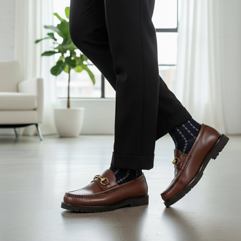 GUCCI – Horsebit Loafers – Brown Leather – Women’s Size 6 –