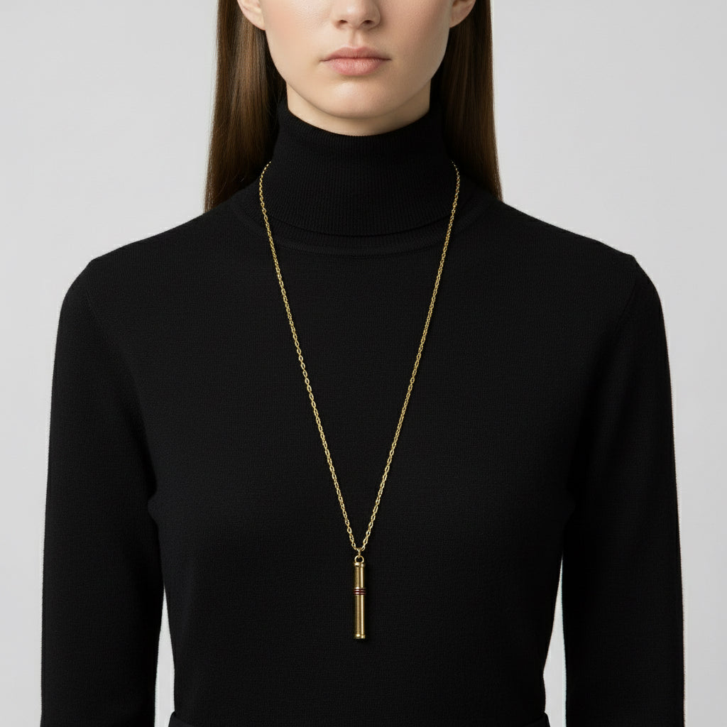 GUCCI – Gold-Plated Perfume Bottle Necklace – Sherry Line – Long 76cm Length