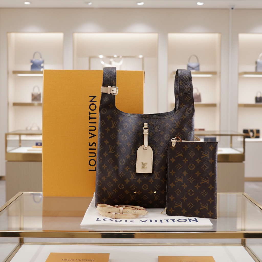 LOUIS VUITTON – Atlantis GM Tote / 2-Way Shoulder Bag – Monogram Canvas Brown