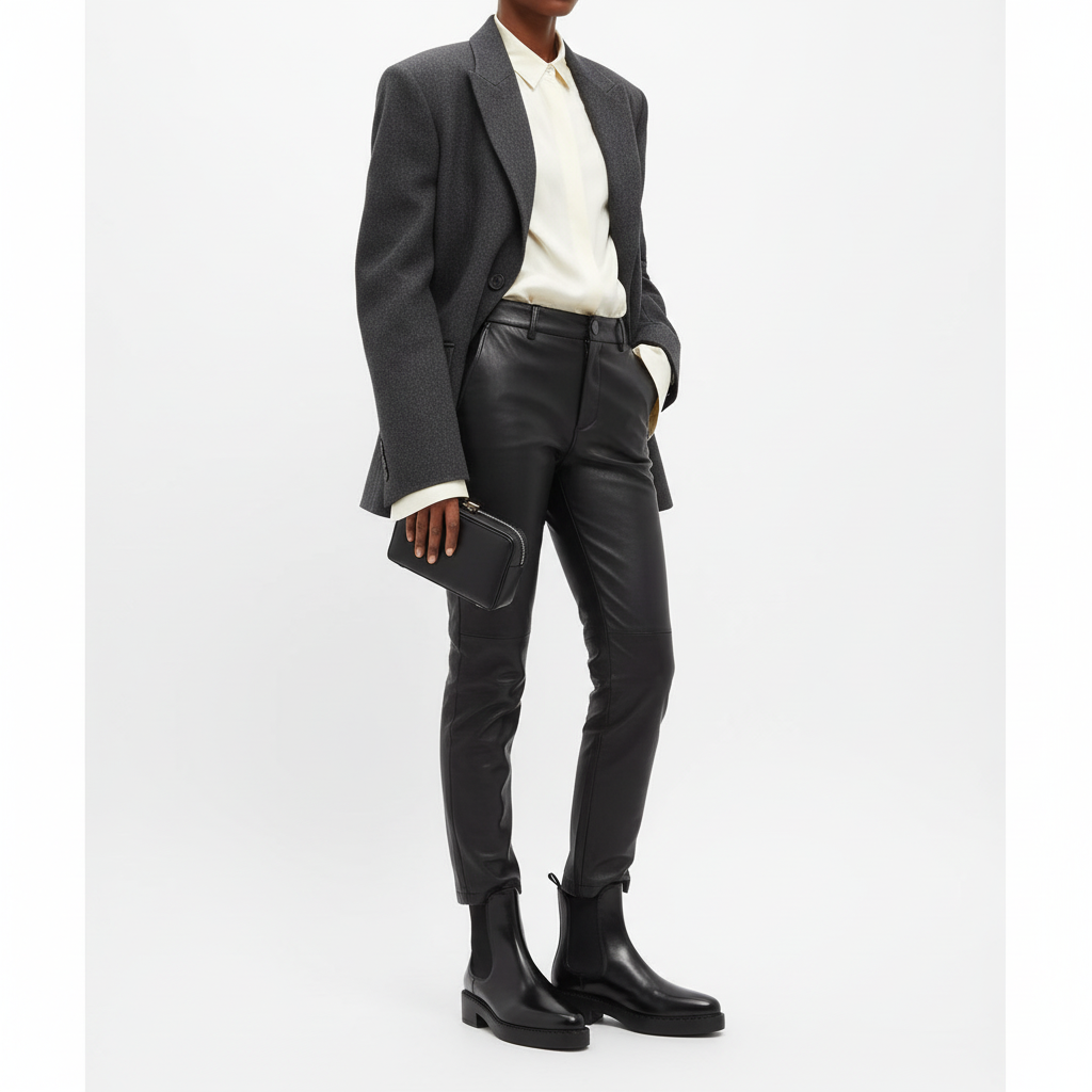 PRADA – Brushed Leather Short Boots – Black “Chocolate” – Size 37.5 –