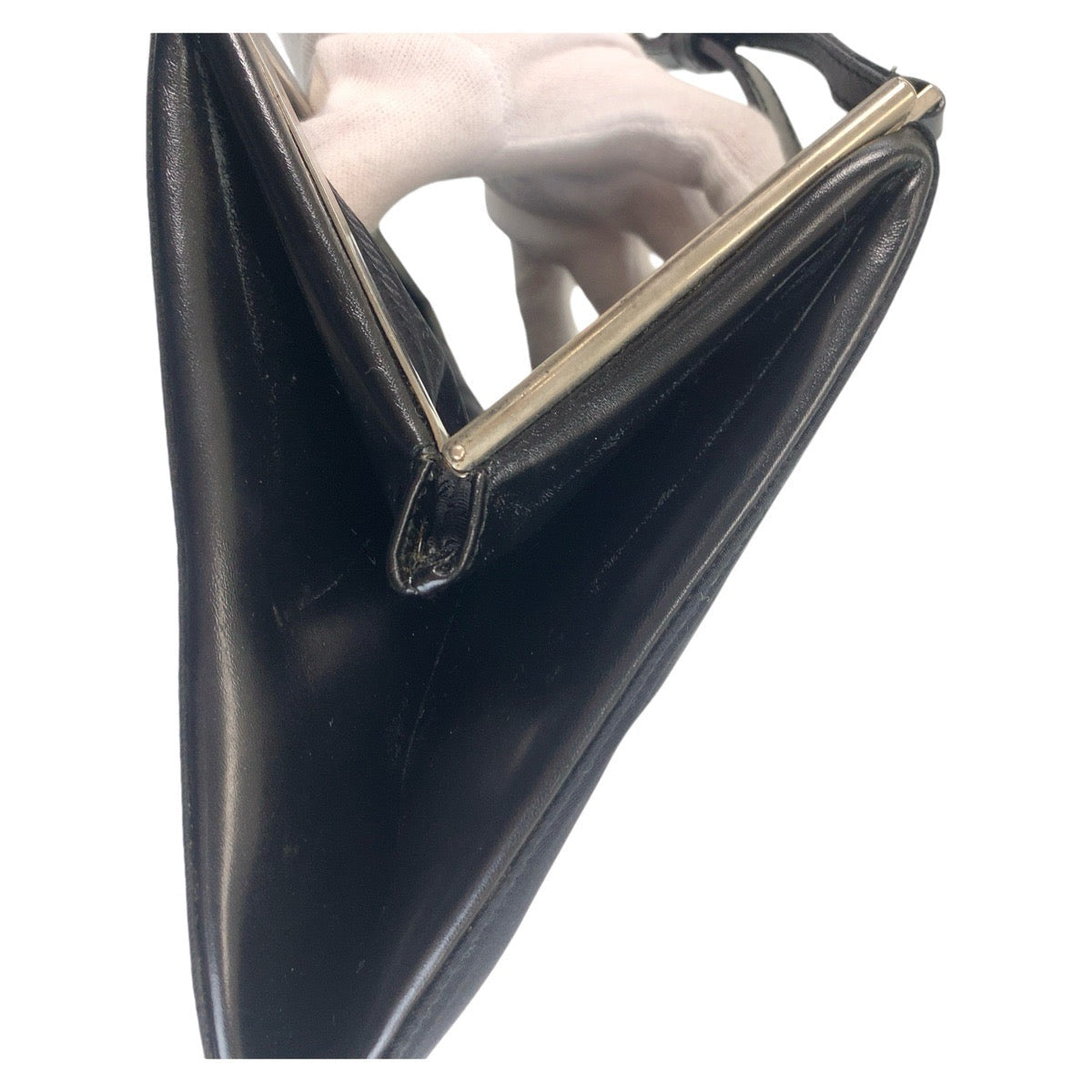 PRADA – Nylon Shoulder Pochette with Triangle Logo – Black with Silver Hardware –