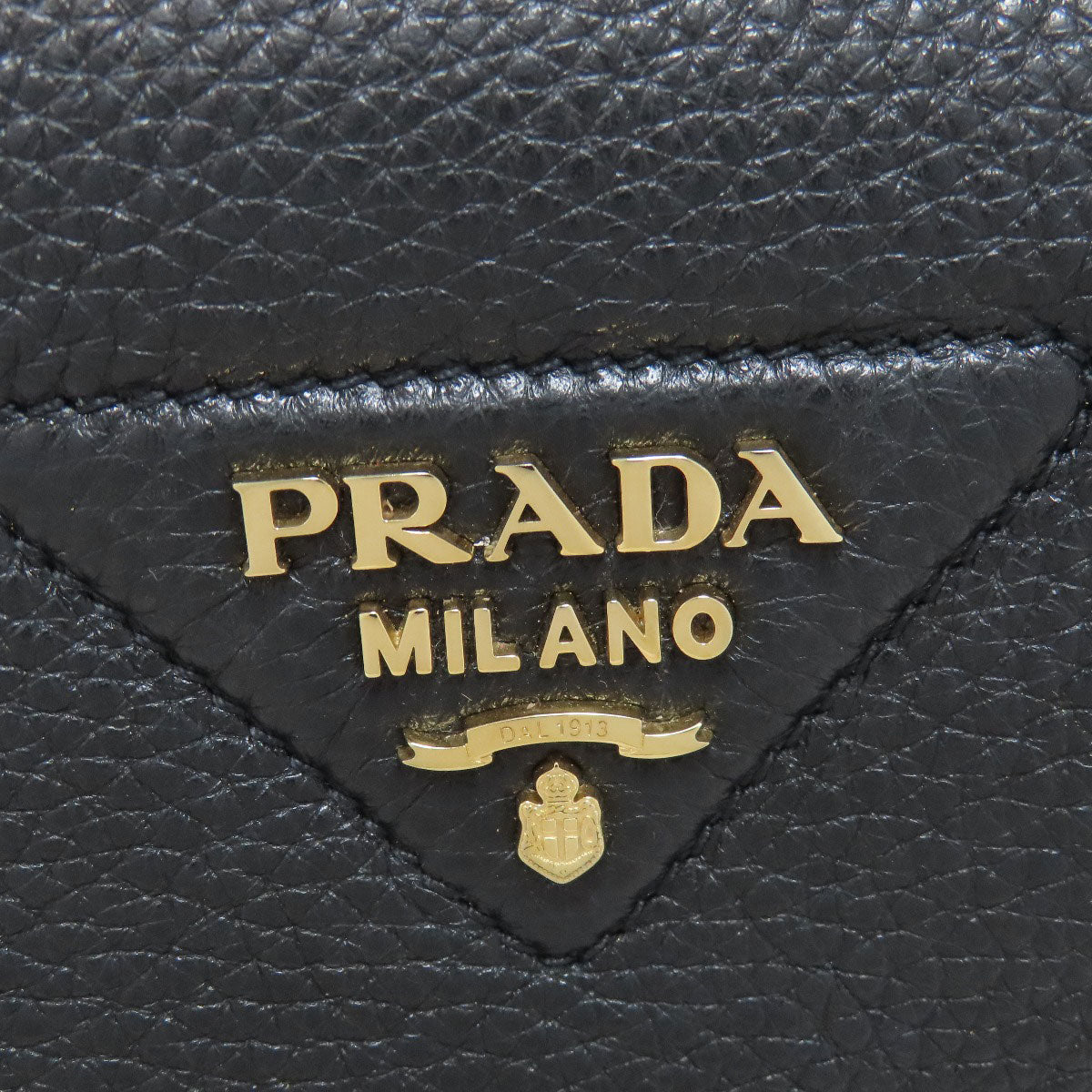 PRADA – Black Leather 2WAY Structured Handbag – With Shoulder Strap