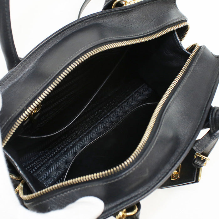 PRADA – Esplanade Bicolor 2WAY Tote Bag Saffiano Leather Gray with Gold Hardware