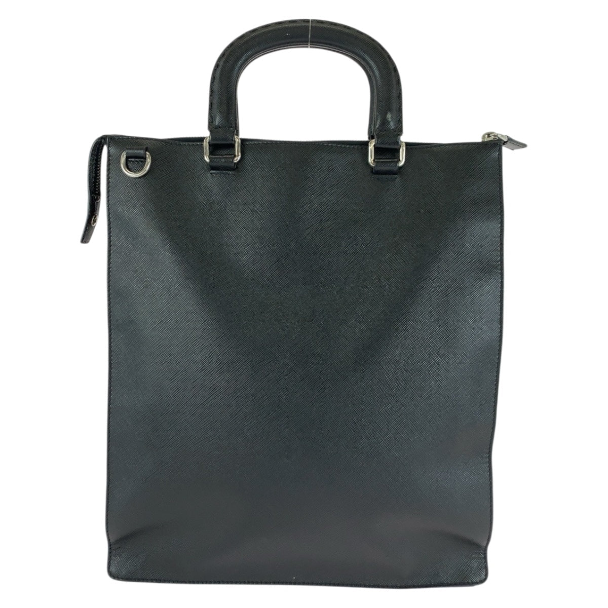 PRADA – Saffiano Leather Triangle Logo Tote Bag – Black – Men’s Business / Briefcase Style