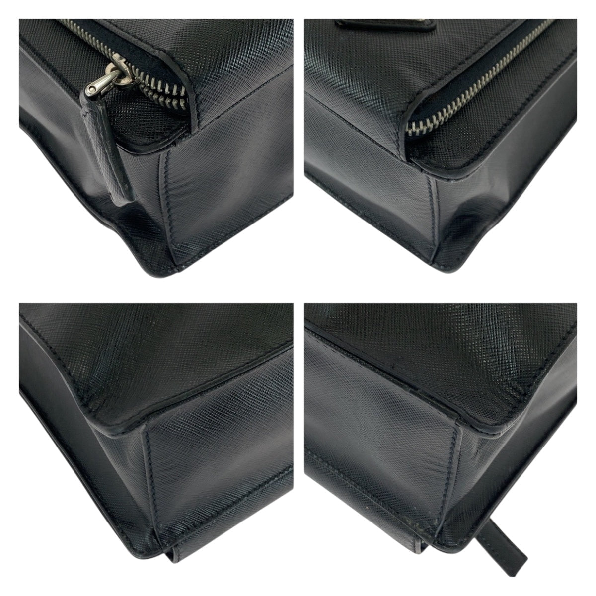 PRADA – Saffiano Leather Triangle Logo Tote Bag – Black – Men’s Business / Briefcase Style