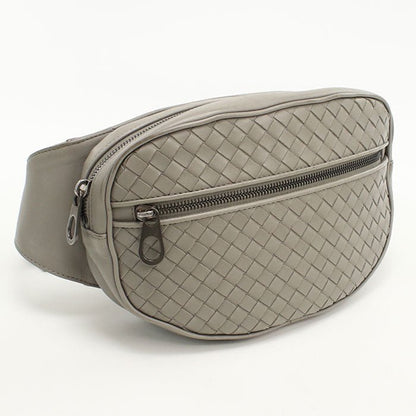 BOTTEGA VENETA – Belt Bag – Intrecciato Leather Body Bag – Model No. 520425 – Tomas Maier – Circa 2015 – Gray – 100% Authentic Pre - Owned - LLUXE.CA