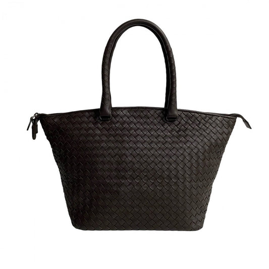 Bottega Veneta by Tomas Maier Intrecciato Tote Bag in Dark Brown Leather – Italy, Circa 2010s – Pre - Owned, 100% Authentic (Genuine) Item No.250409kmk1017 - 5 - LLUXE.CA