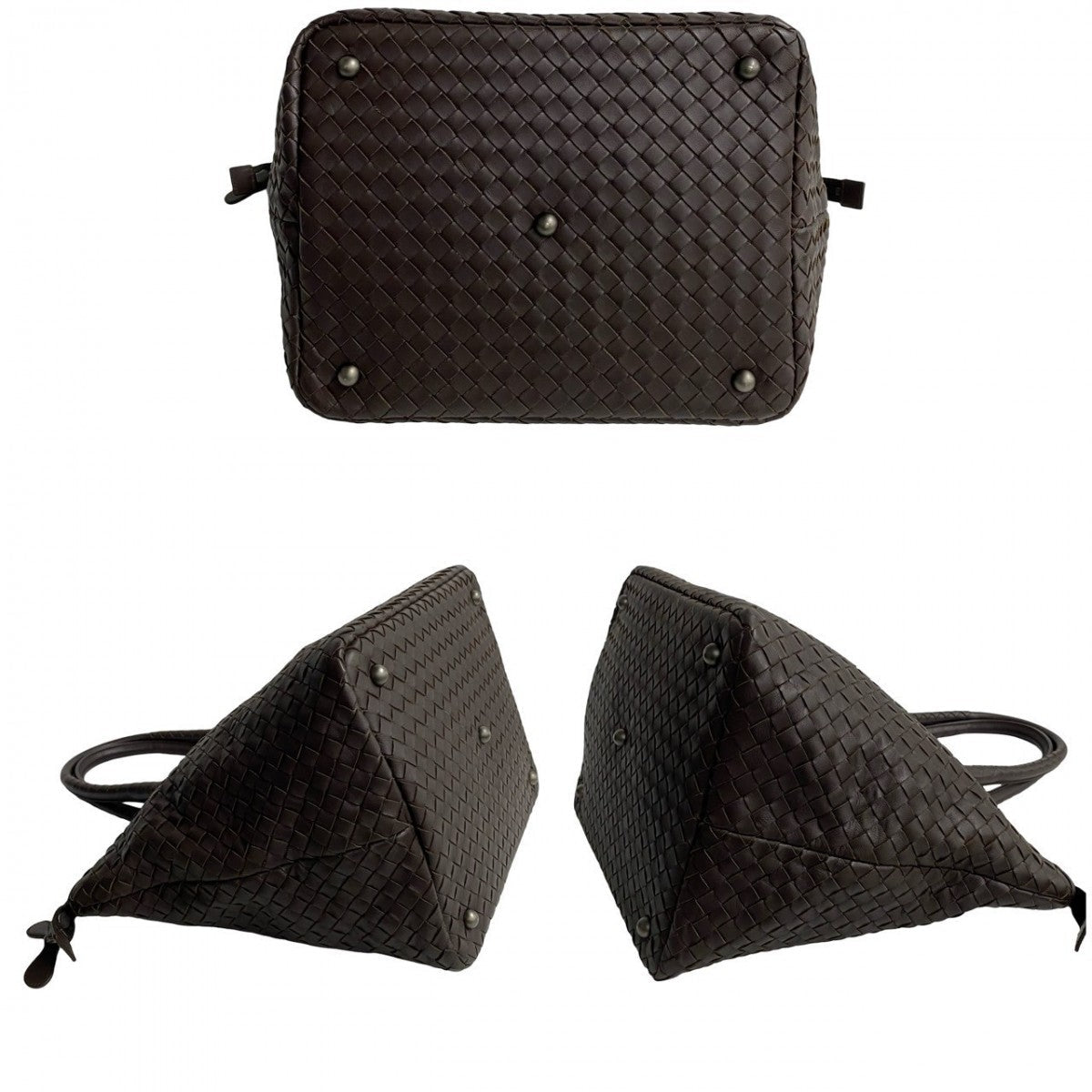 Bottega Veneta by Tomas Maier Intrecciato Tote Bag in Dark Brown Leather – Italy, Circa 2010s – Pre - Owned, 100% Authentic (Genuine) Item No.250409kmk1017 - 5 - LLUXE.CA