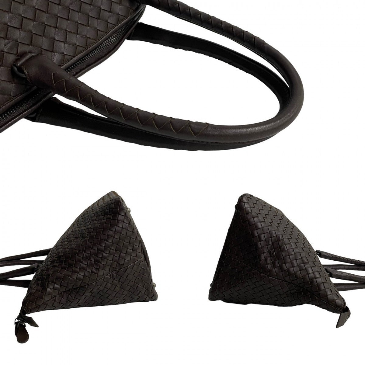 Bottega Veneta by Tomas Maier Intrecciato Tote Bag in Dark Brown Leather – Italy, Circa 2010s – Pre - Owned, 100% Authentic (Genuine) Item No.250409kmk1017 - 5 - LLUXE.CA