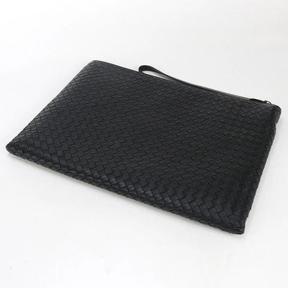 BOTTEGA VENETA – INTRECCIATO Clutch Bag – Black Leather – Tomas Maier – Circa 2016 – 100% Authentic Pre - Owned - LLUXE.CA