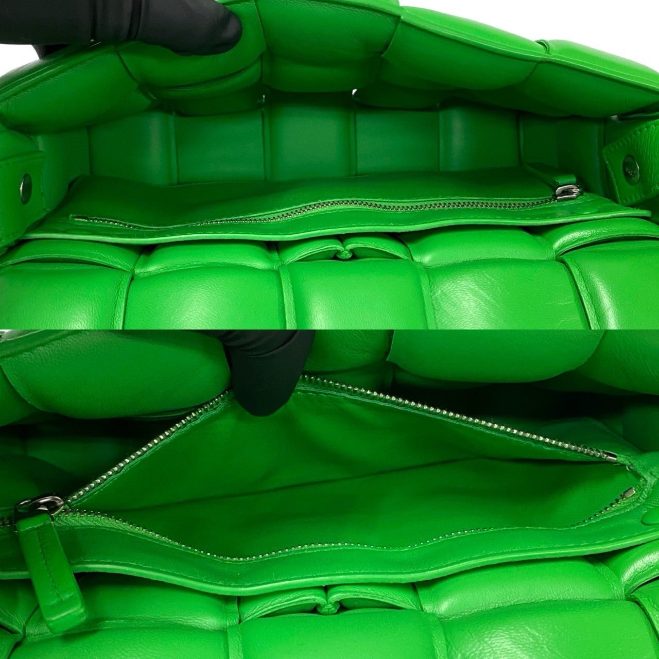 Bottega Veneta Padded Cassette Bag in Green Leather, 2021, Designed by Daniel Lee, Made in Italy – 100% Authentic Pre - Owned Item No. 6sbe - wz397620 - LLUXE.CA