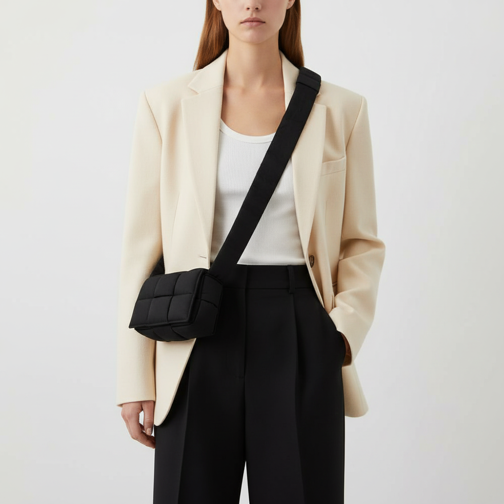 Bottega Veneta Padded Cassette Mini Designed by Daniel Lee, Black Nylon,