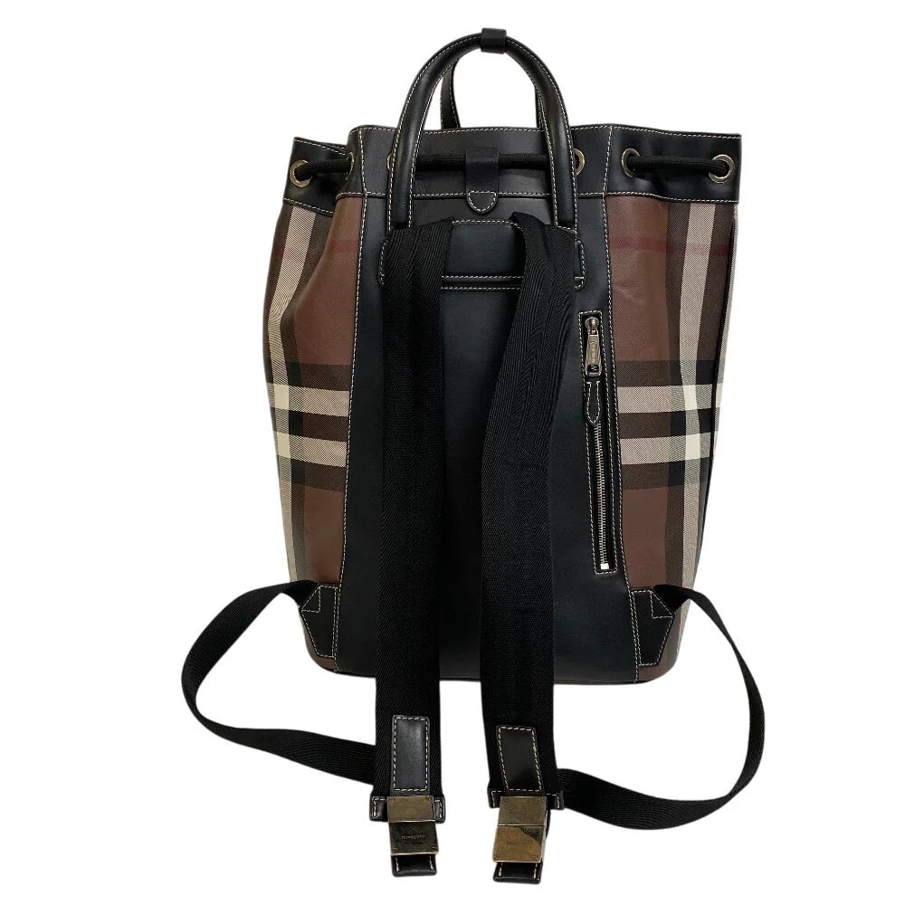 BURBERRY – Drawstring Backpack / 2 - Way Tote – Nova Check – PVC & Leather – Christopher Bailey – 2015 – 100% Authentic Pre - Owned Item No.: Z0013610 - LLUXE.CA