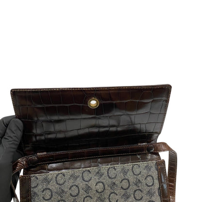 CELINE Macadam Triomphe Logo Crossbody Bag in Coated Canvas & Leather (Vintage, Circa 1990s, Designer: Michael Kors – Macadam Collection) – Pre - Owned, 100% Authentic Item No. 733d732 - 19079 - LLUXE.CA