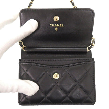 CHANEL Camellia COCO Mark Chain Wallet in Black Matelassé Lambskin with Ribbon Detail – Designed by Karl Lagerfeld, Item No. 6L0943IEA6m10 2010s, 100% Authentic Pre - Owned - LLUXE.CA
