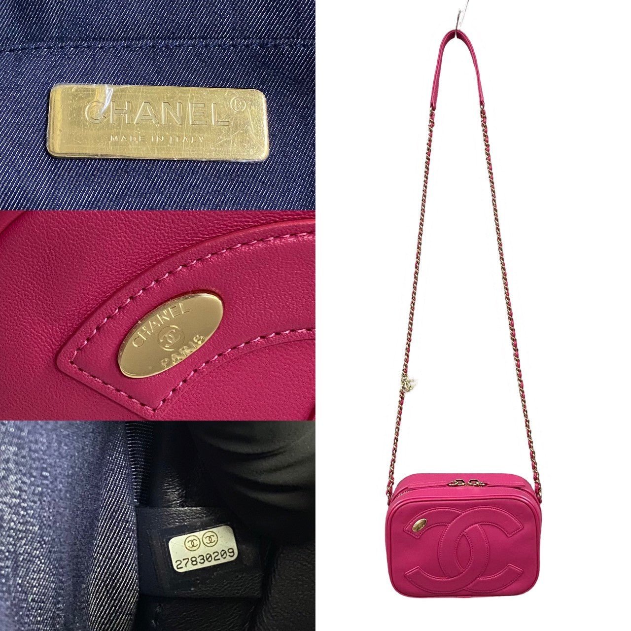 CHANEL Camera Bag in Fuchsia Lambskin with Gold - Tone COCO Mark – 27 Series – Circa 2019 – 100% Genuine & Authentic Pre - Owned Item No. 496a2039792 - LLUXE.CA