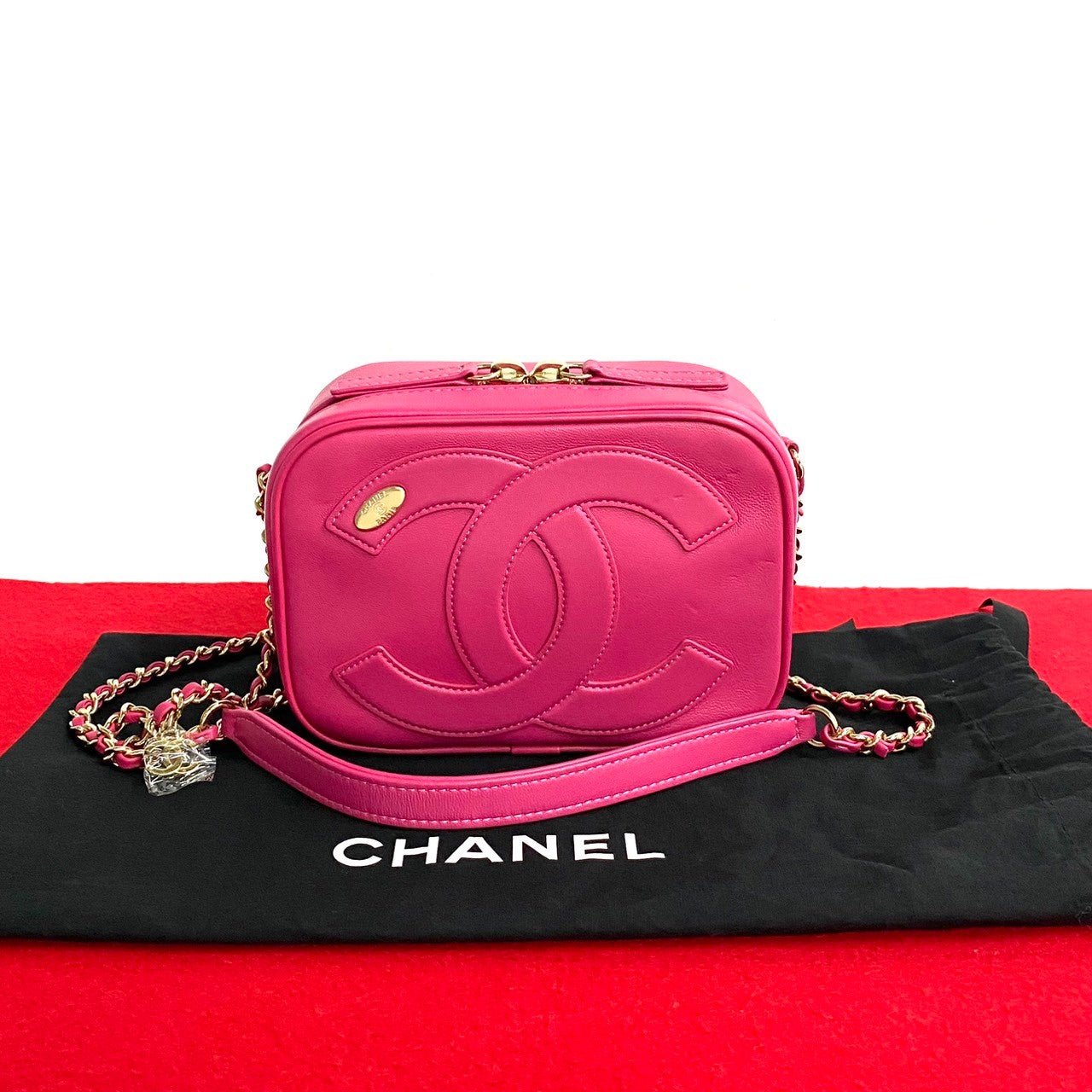 CHANEL Camera Bag in Fuchsia Lambskin with Gold - Tone COCO Mark – 27 Series – Circa 2019 – 100% Genuine & Authentic Pre - Owned Item No. 496a2039792 - LLUXE.CA