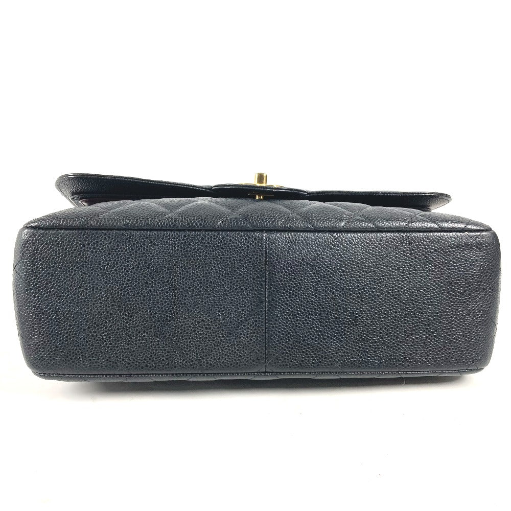 CHANEL Classic Flap Bag G - 241225 - 13 in Black Caviar Leather with Matelassé Quilting (30 cm, Circa 2012 – Vintage) by Karl Lagerfeld – Pre - Owned, 100% Authentic (Genuine) - LLUXE.CA