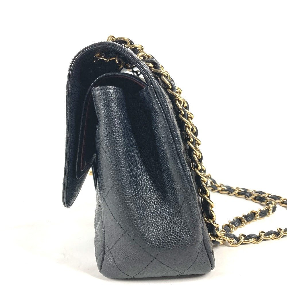 CHANEL Classic Flap Bag G - 241225 - 13 in Black Caviar Leather with Matelassé Quilting (30 cm, Circa 2012 – Vintage) by Karl Lagerfeld – Pre - Owned, 100% Authentic (Genuine) - LLUXE.CA