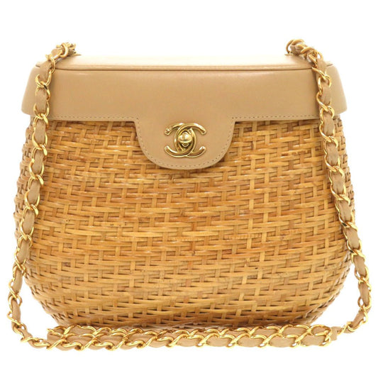 Chanel No. 5 Basket Bag 7X1372 - 2ESGA6Z in Straw with COCO Mark Turn Lock – Pre - Owned, Rare & Collectible, late - ’90s seasonal piece— 100% Authentic (Genuine) - LLUXE.CA