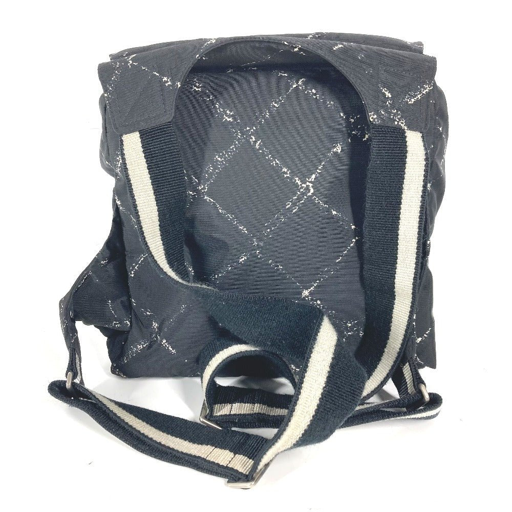 CHANEL Old Travel Line Backpack wMN - 241222 - 13 in Black Nylon – From the Ligne de Voyage Collection by Karl Lagerfeld (Circa Early 2000s) – Pre - Owned in Excellent Condition, 100% Authentic - LLUXE.CA