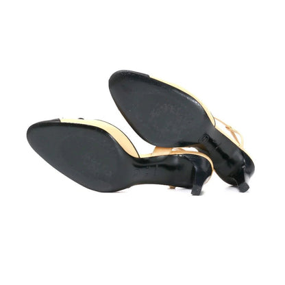CHANEL – Pumps – Beige with Black Cap Toe – Karl Lagerfeld – Circa 2017 – 100% Authentic Pre - Owned - LLUXE.CA