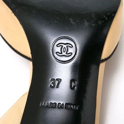 CHANEL – Pumps – Beige with Black Cap Toe – Karl Lagerfeld – Circa 2017 – 100% Authentic Pre - Owned - LLUXE.CA