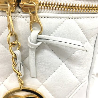 Chanel Vintage Matelassé CC COCO Mark Shoulder Bag in White Lambskin with Gold - Tone Hardware – Circa 1980s, Made in Italy – Pre - Owned, 100% Authentic (Genuine) Item No.: 3823 - 20964 - 13 - LLUXE.CA