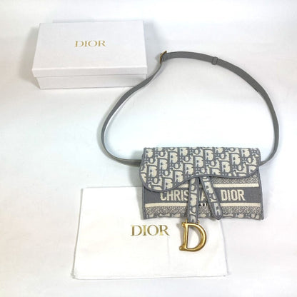 DIOR – Waist Bag – Oblique Jacquard Embroidery Saddle Slim Pouch – Kim Jones – 2018 Revival – 100% Authentic Pre - Owned Item No.: 5276 - 21705 - 11 - LLUXE.CA