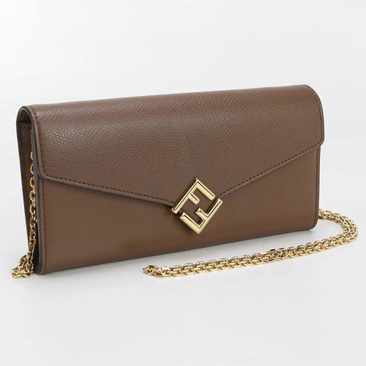 FENDI – FF Diamond Chain Wallet – Model No. 8M0365 ALV4 – Silvia Venturini Fendi – Circa 2021 – 100% Authentic Pre - Owned - LLUXE.CA
