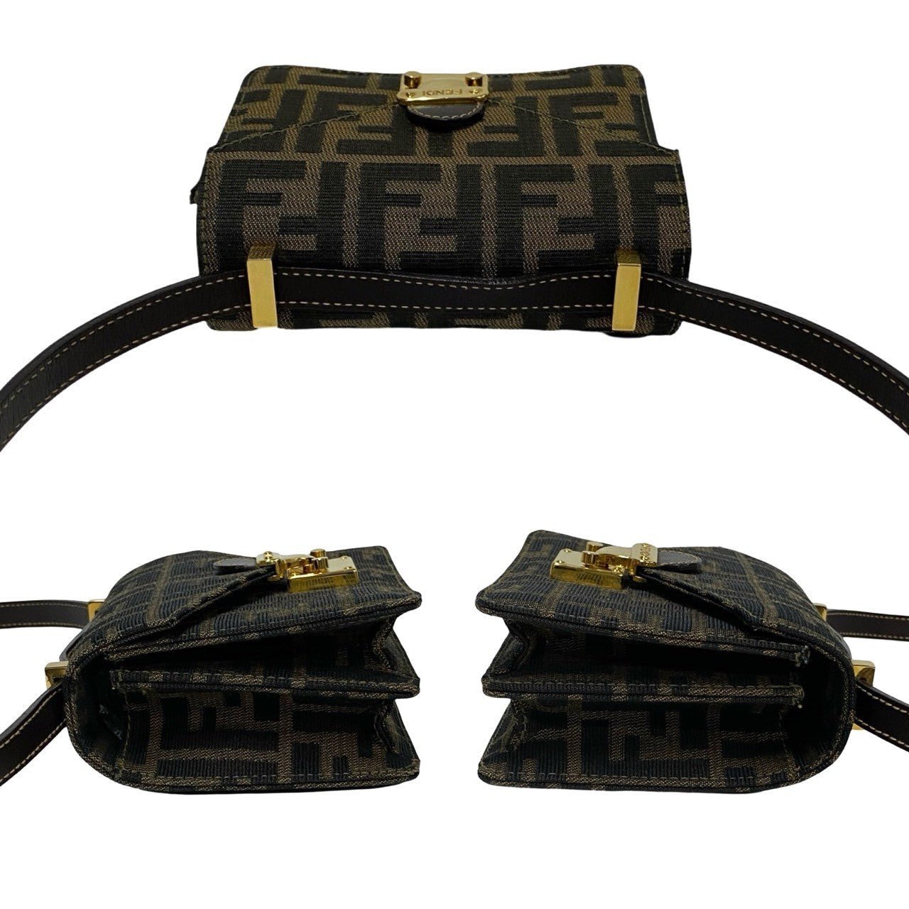 FENDI Mini, Zucca FF Pattern Pre Owned 100% Authentic (Genuine) - LLUXE.CA