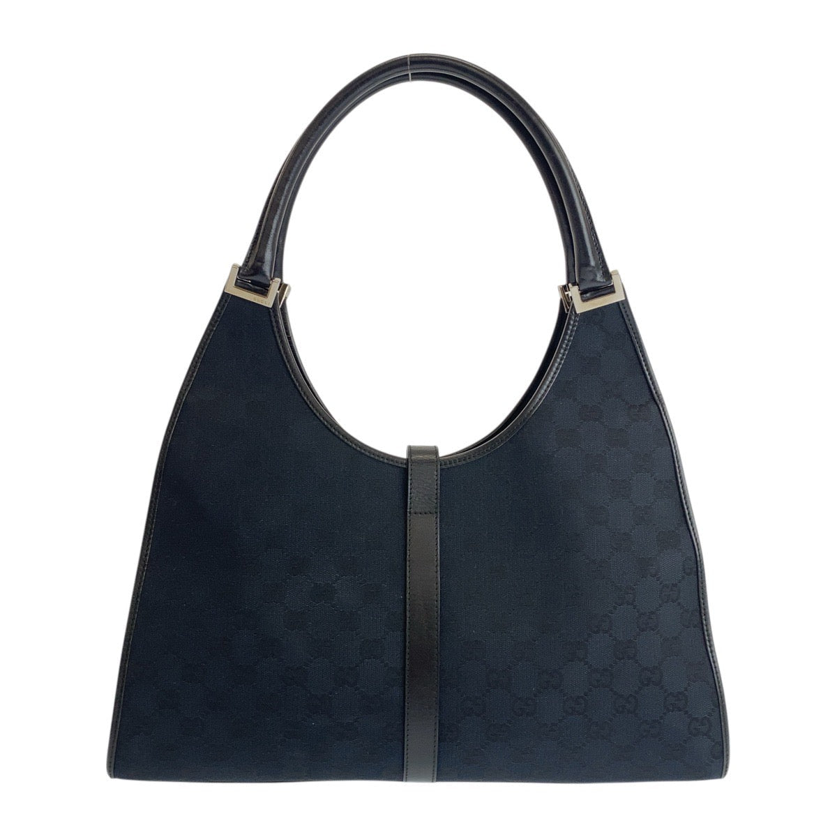 GUCCI Jackie Shoulder Bag 002 1066 – Early 2000s Jackie Revival Collection by Tom Ford – Black GG Canvas, Silver Hardware – 100% Authentic Pre - Owned, A Rank, Made in Italy - LLUXE.CA