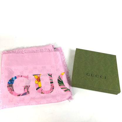 GUCCI – Shawl – Model No. 663676 – GG Logo Flora – Silk & Rayon – Alessandro Michele – 2022 – 100% Authentic Pre - Owned - LLUXE.CA