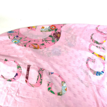 GUCCI – Shawl – Model No. 663676 – GG Logo Flora – Silk & Rayon – Alessandro Michele – 2022 – 100% Authentic Pre - Owned - LLUXE.CA