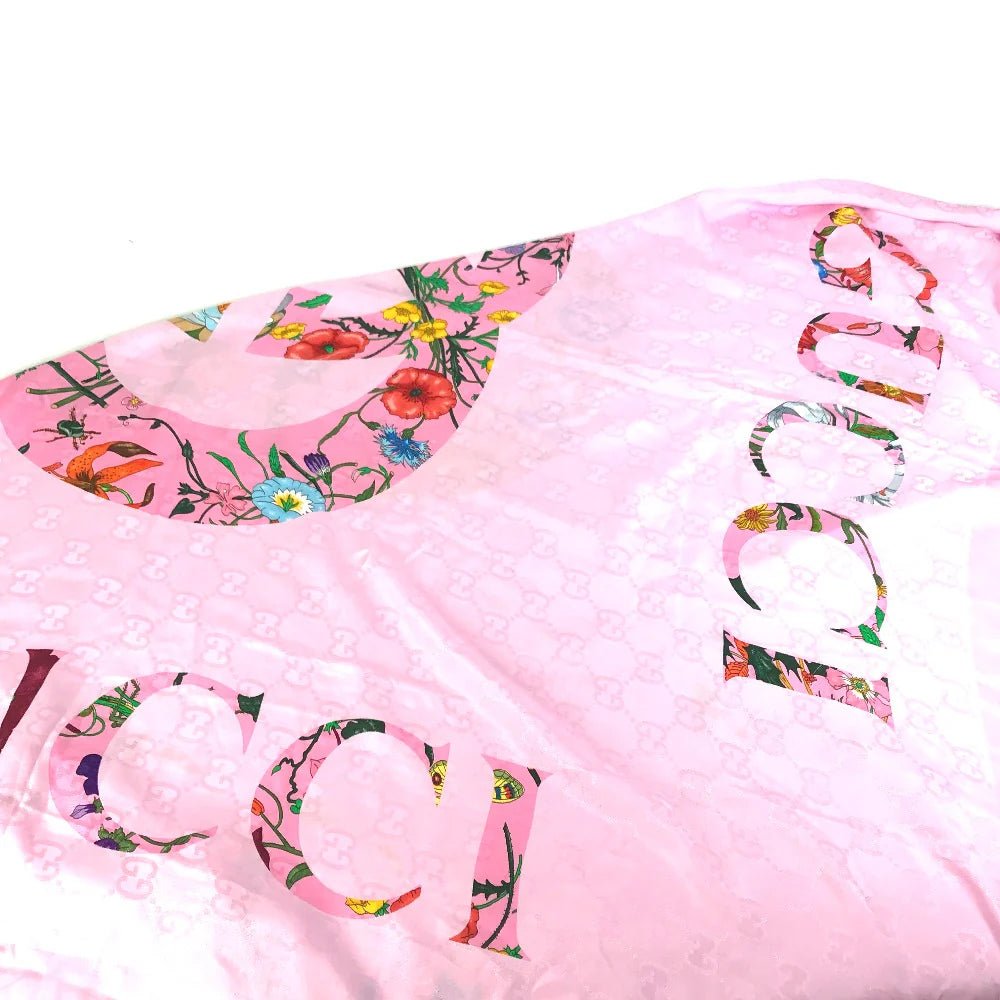 GUCCI – Shawl – Model No. 663676 – GG Logo Flora – Silk & Rayon – Alessandro Michele – 2022 – 100% Authentic Pre - Owned - LLUXE.CA
