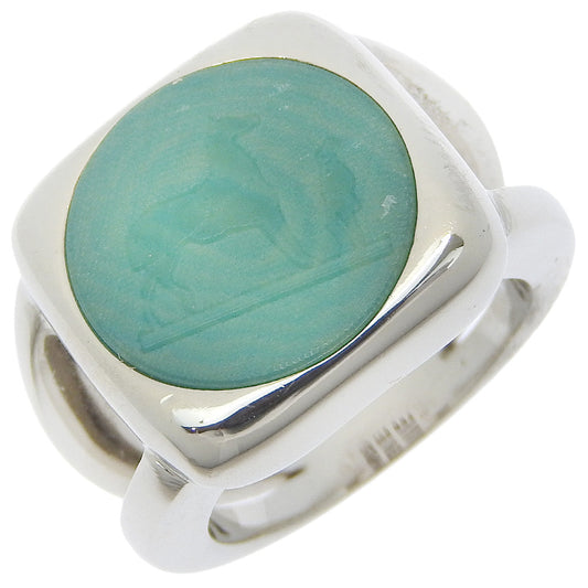 HERMÈS Corozo Ring in Metallic Silver – Size US 6 – 100% Authentic ✨Very Good Pre-Owned