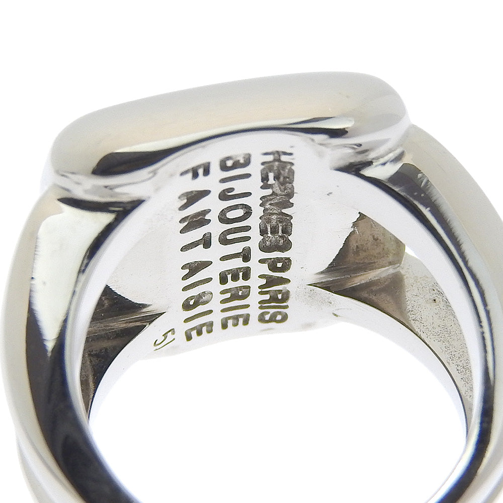 HERMÈS Corozo Ring in Metallic Silver – Size US 6 – 100% Authentic ✨Very Good Pre-Owned