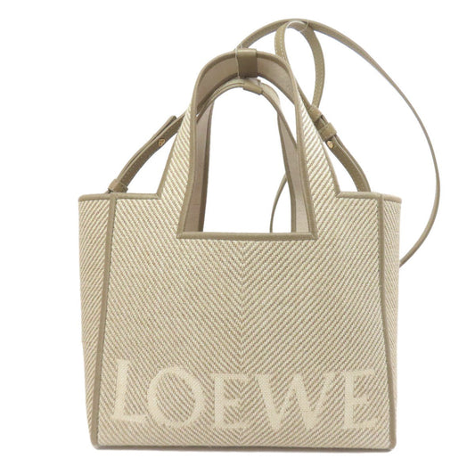 LOEWE – Font Tote Small – Item No. 75623002 – Jonathan Anderson – 2023 – Raffia, Jacquard Canvas – 100% Authentic Pre - Owned Item No. 75623002 - LLUXE.CA