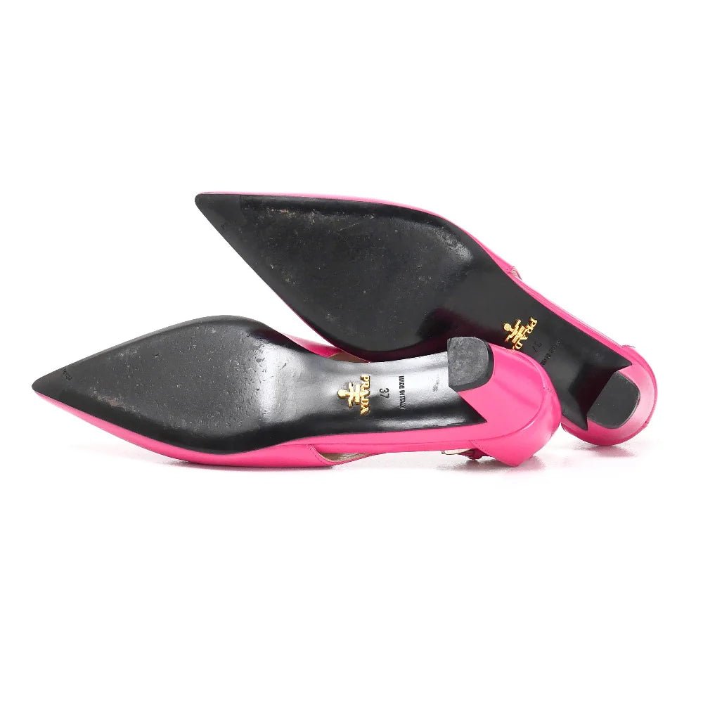 PRADA – Pumps – Pink Leather – Miuccia Prada – Circa 2015 – 100% Authentic Pre - Owned - LLUXE.CA