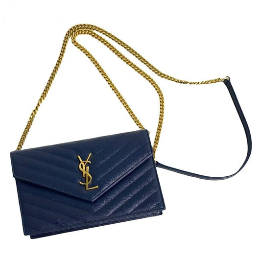 SAINT LAURENT – Envelope Wallet Bag – YSL Logo Metal – Designed by Anthony Vaccarello – 2019 – 100% Authentic Pre - Owned Item No.: 250116pgh89 - 7 - LLUXE.CA