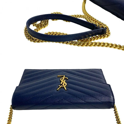 SAINT LAURENT – Envelope Wallet Bag – YSL Logo Metal – Designed by Anthony Vaccarello – 2019 – 100% Authentic Pre - Owned Item No.: 250116pgh89 - 7 - LLUXE.CA