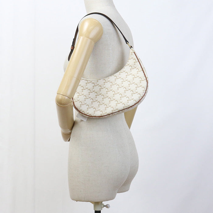 CELINE – Shoulder Bag – AVA Triomphe Canvas – Model No. 19395 2BZJ 01BC – Hedi Slimane – 2020s – 100% Authentic Pre-Owned